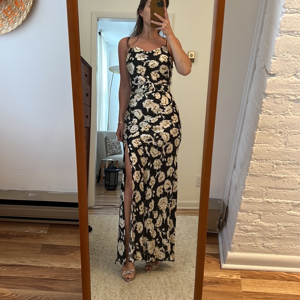 Nicholas Floral Belted Gown